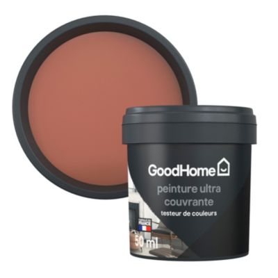 Testeur peinture couleur 2 en 1 velours GoodHome tuile terracotta 50ml