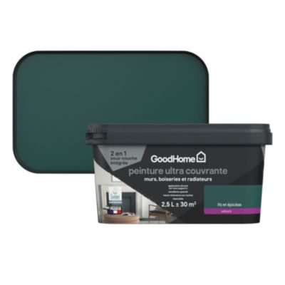 Peinture couleur 2 en 1 velours ultra couvrante GoodHome ifs et épicéas 2,5L