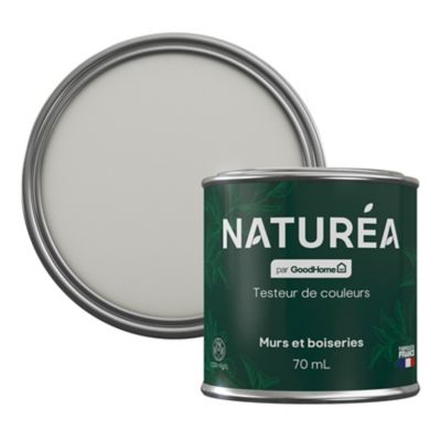 Peinture testeur de couleur Naturéa par GoodHome blanc neige velours 70 ml