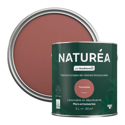 Peinture murs et boiseries Naturéa par GoodHome terracotta velours 2L