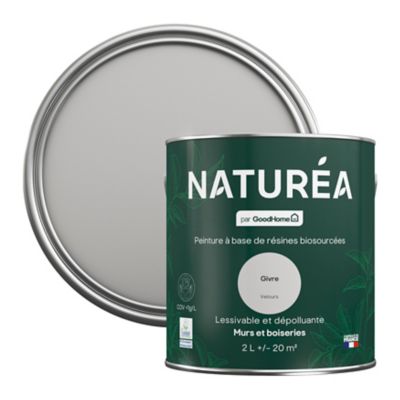 Peinture murs et boiseries Naturéa par GoodHome givre velours 2L