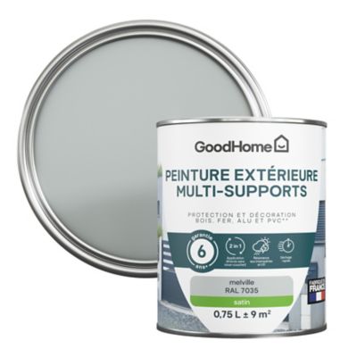 Peinture extérieure multi-supports GoodHome Melvil gris RAL 7035 0,75L