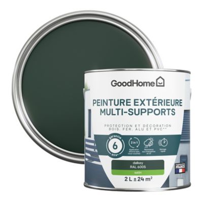 Peinture extérieure multi-supports GoodHome Dalkey vert RAL 6005 2L