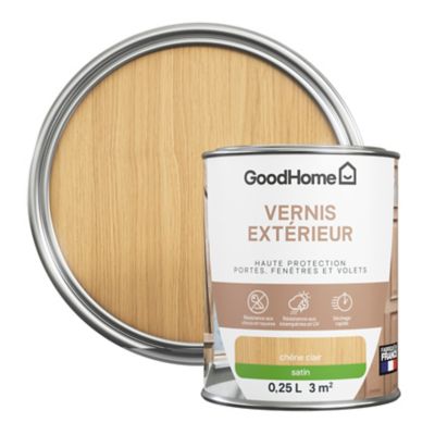 Vernis extérieur bois satin chêne clair GoodHome 0,25L
