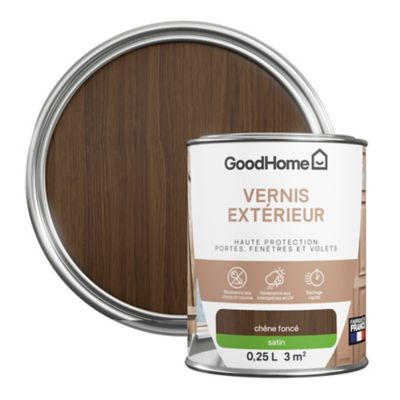 Vernis extérieur bois satin chêne foncé GoodHome 0,25L