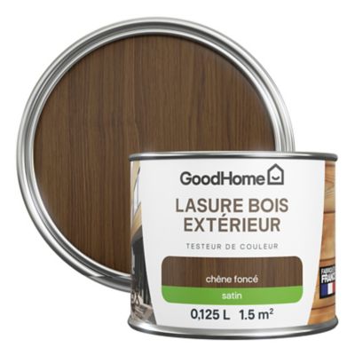 Lasure extérieure chêne foncé satin 8 ans GoodHome 125ml