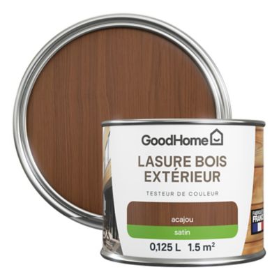 Lasure extérieure acajou satin 8 ans GoodHome 125ml