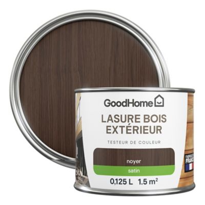 Lasure bois extérieur noyer satin 8 ans GoodHome 125ml