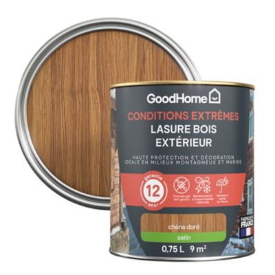 Lasure extérieure chêne doré satin 12 ans GoodHome 750ml