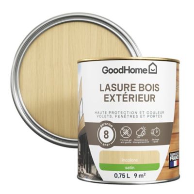 Lasure extérieure incolore satin 8 ans GoodHome 750ml