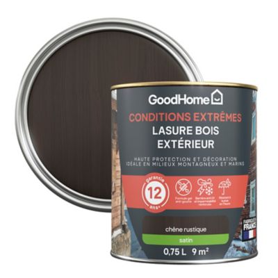 Lasure extérieure chêne rustique satin 12 ans GoodHome 750ml