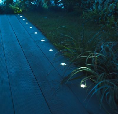 10 spots encastrable Coldstrip LED intégrée 4.9W IP65 et IP67 GoodHome argent lumière blanche