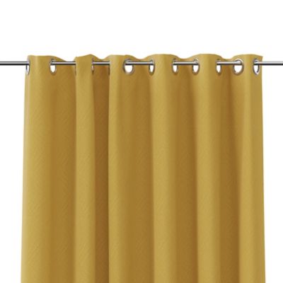 Rideau intérieur effet jacquard ethnique jaune GoodHome L. 260 cm x l. 140 cm