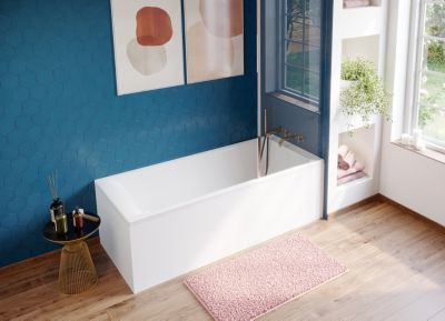 Baignoire droite Bolmen L. 170 cm x l. 75 cm blanc