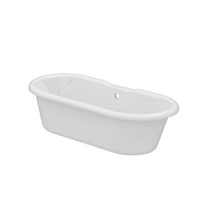 Baignoire adossée 170x80cm Emba acrylique blanc