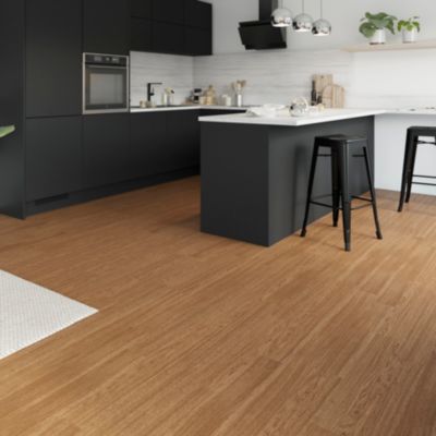 Parquet massif à coller Dryby M en frêne huilé blond compatible pièces humides