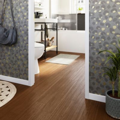 Parquet massif à coller Dryby M en frêne huilé brun compatible pièces humides