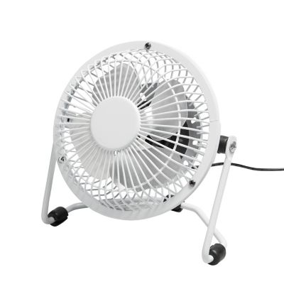 Mini ventilateur USB oscillant ø10 cm blanc