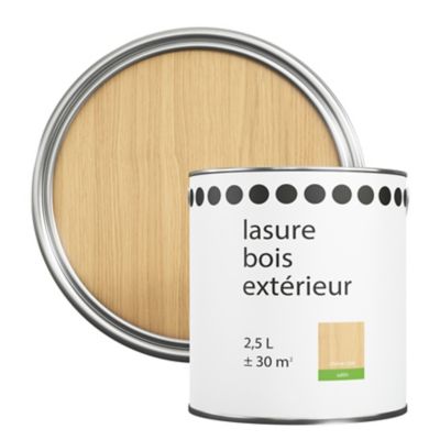 Lasure extérieure chêne clair satin 2 ans GoodHome 2,5L