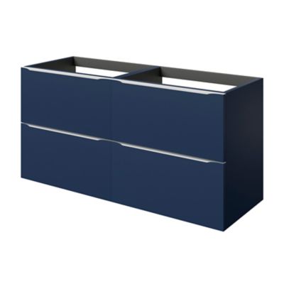 Meuble sous vasque à suspendre GoodHome Imandra bleu nuit mat L. 120 x H. 60 x P. 45 cm