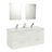 Plan double vasque en céramique blanc Pyxis 120 cm