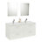 Meuble sous vasque à suspendre blanc Pyxis 120 cm + 2 miroirs