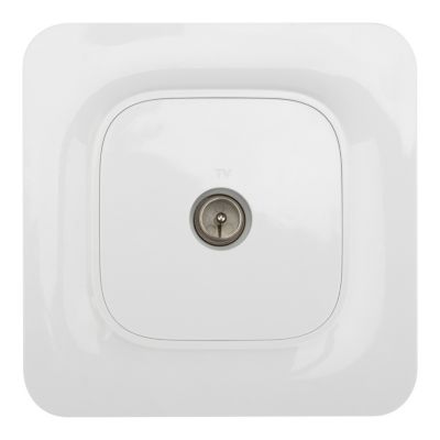 Prise TV Jacobsen Kennet blanc complet