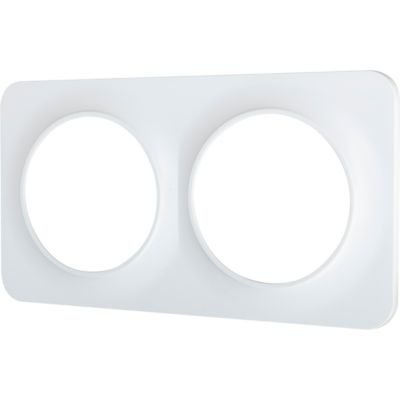 Plaque de finition double Jacobsen Espen blanc