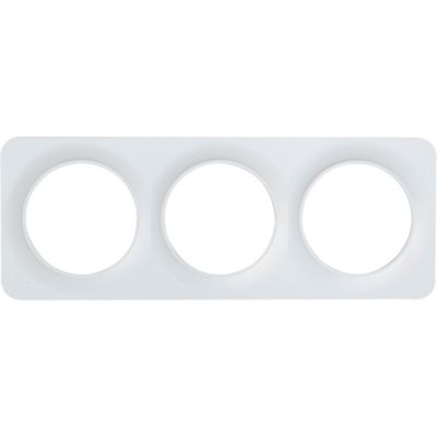 Plaque de finition triple Jacobsen Espen blanc