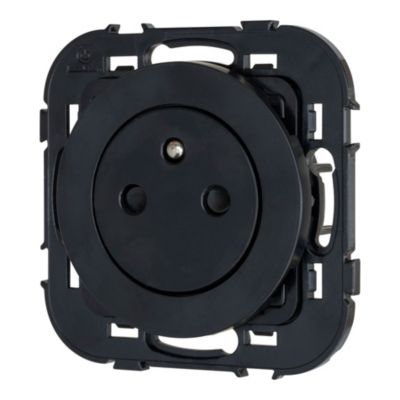 Prise avec terre affleurante Jacobsen Espen noir à composer