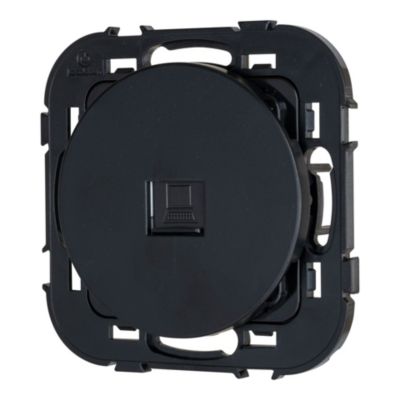 Prise RJ45 éthernet Jacobsen Espen noir à composer