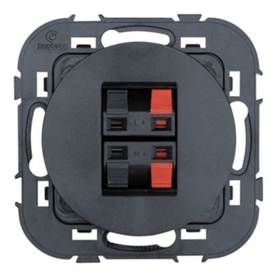 Prise haut-parleur Jacobsen Espen noir à composer