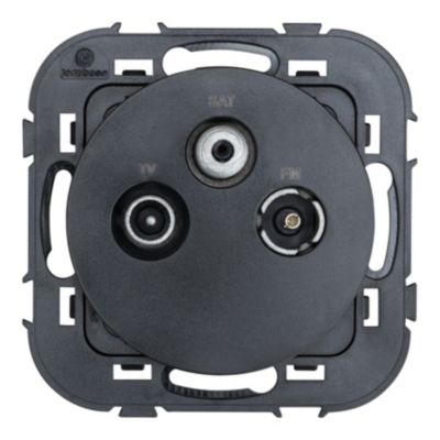 Prise TV/FM/SAT Jacobsen Espen noir à composer