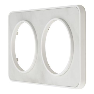 Plaque de finition double Jacobsen Espen marbré blanc