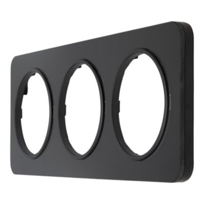 Plaque de finition triple Jacobsen Espen verre noir
