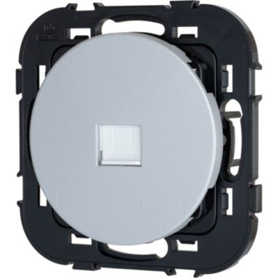Prise RJ45 éthernet Jacobsen Espen aluminium à composer