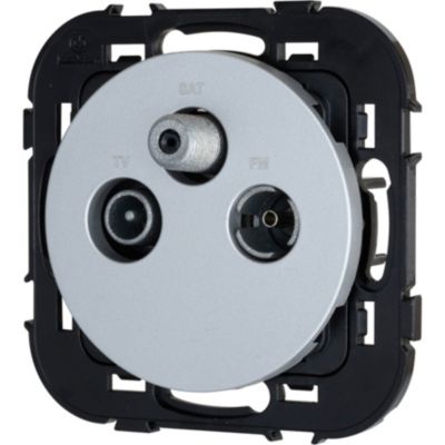 Prise TV/FM/SAT Jacobsen Espen aluminium à composer