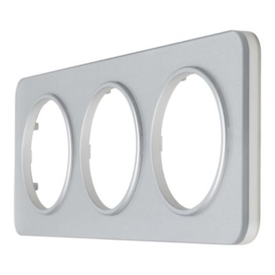 Plaque de finition triple Jacobsen Espen nickel brossé