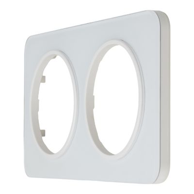 Plaque de finition double Jacobsen Espen verre blanc