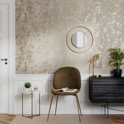 Papier peint Vinyle Intissé GoodHome Gmeli crème