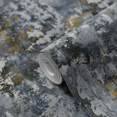 Papier peint Vinyle Intissé GoodHome Nivosa ble marine