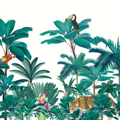 Papier peint panoramique Intissé GoodHome Tektite vert 350 x 280 cm