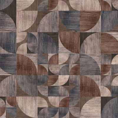 Papier peint panoramique Intissé GoodHome Topaz ble et marron 300 x 280 cm