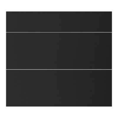 Façade de cuisine 1 tiroir et 2 casseroliers Stevia noir mat l. 80 cm x H. 72 cm GoodHome - Goodhome
