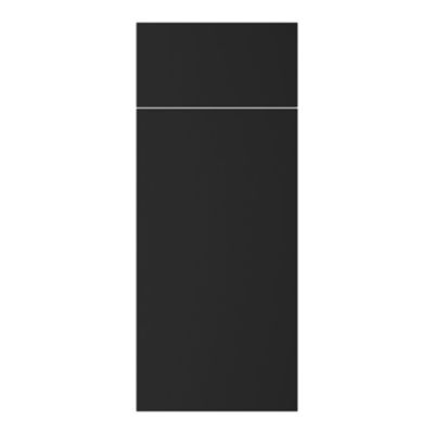 Façade de cuisine 1 porte et 1 tiroir Stevia noir mat l. 30 cm x H. 72 cm GoodHome - Goodhome