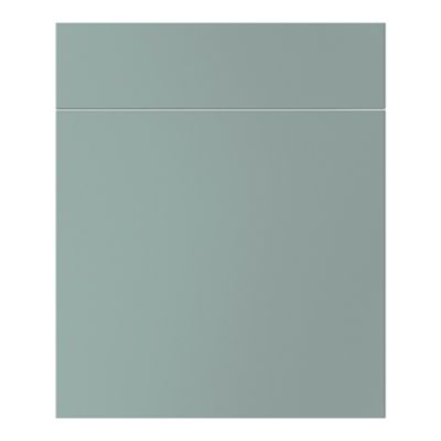 Façade de cuisine 1 porte et 1 tiroir Stevia vert mat l. 60 cm x H. 72 cm GoodHome - Goodhome