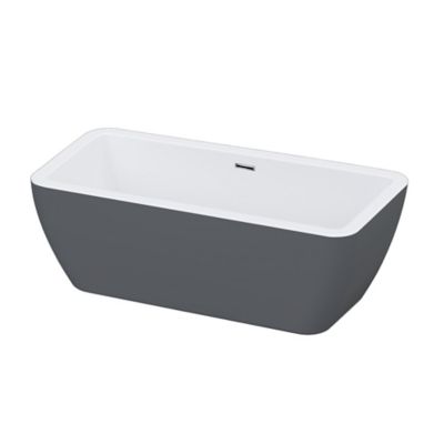 Baignoire îlot Merkys L. 170 cm x l. 75 cm gris