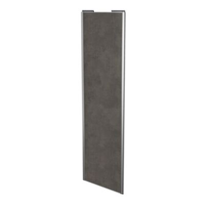 Porte de placard coulissante gris antique profil gris GoodHome Arius H. 248,5 x L. 77.2 cm + amortis
