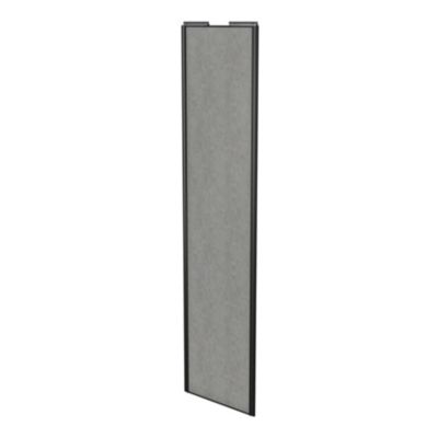 Porte de placard coulissante béton profil noir GoodHome Arius H. 248,5 x L. 62.2 cm + amortisseurs