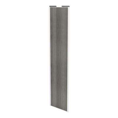 Porte de placard coulissante effet chêne grisé profil blanc GoodHome Arius H. 248,5 x L. 62.2 cm + a